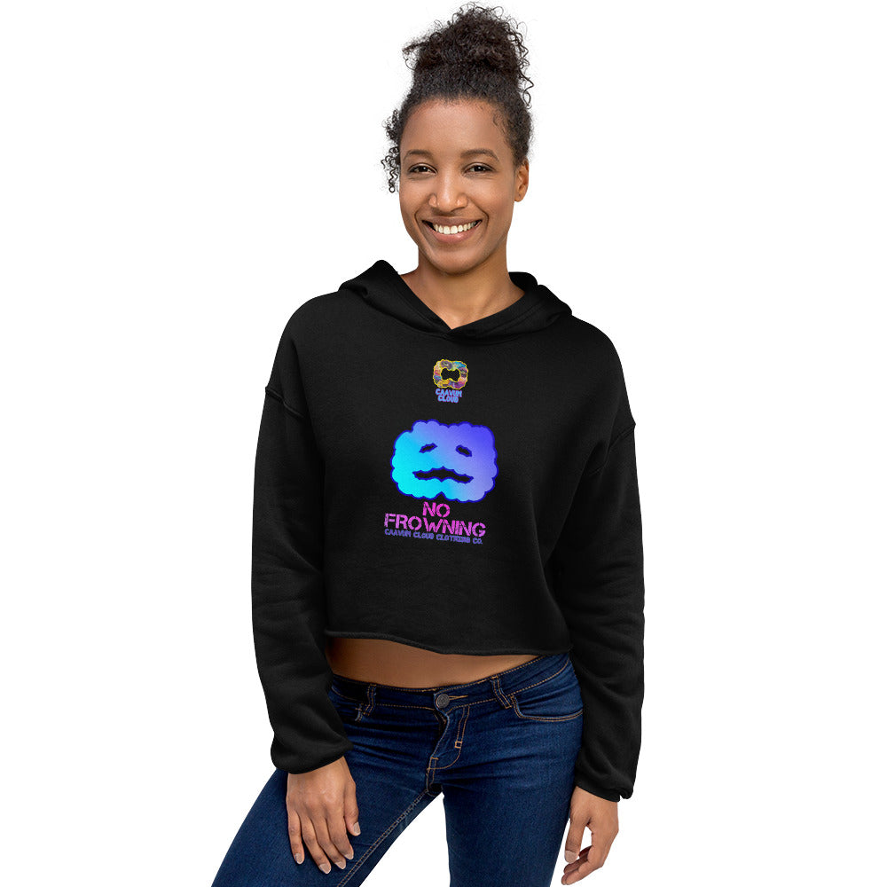 Caavum Cloud No Frowning Crop Hoodie