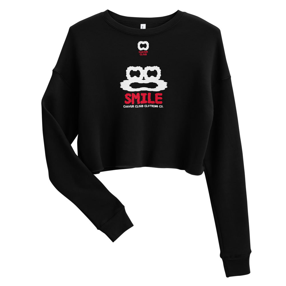 Caavum Cloud Smile Crop Sweatshirt