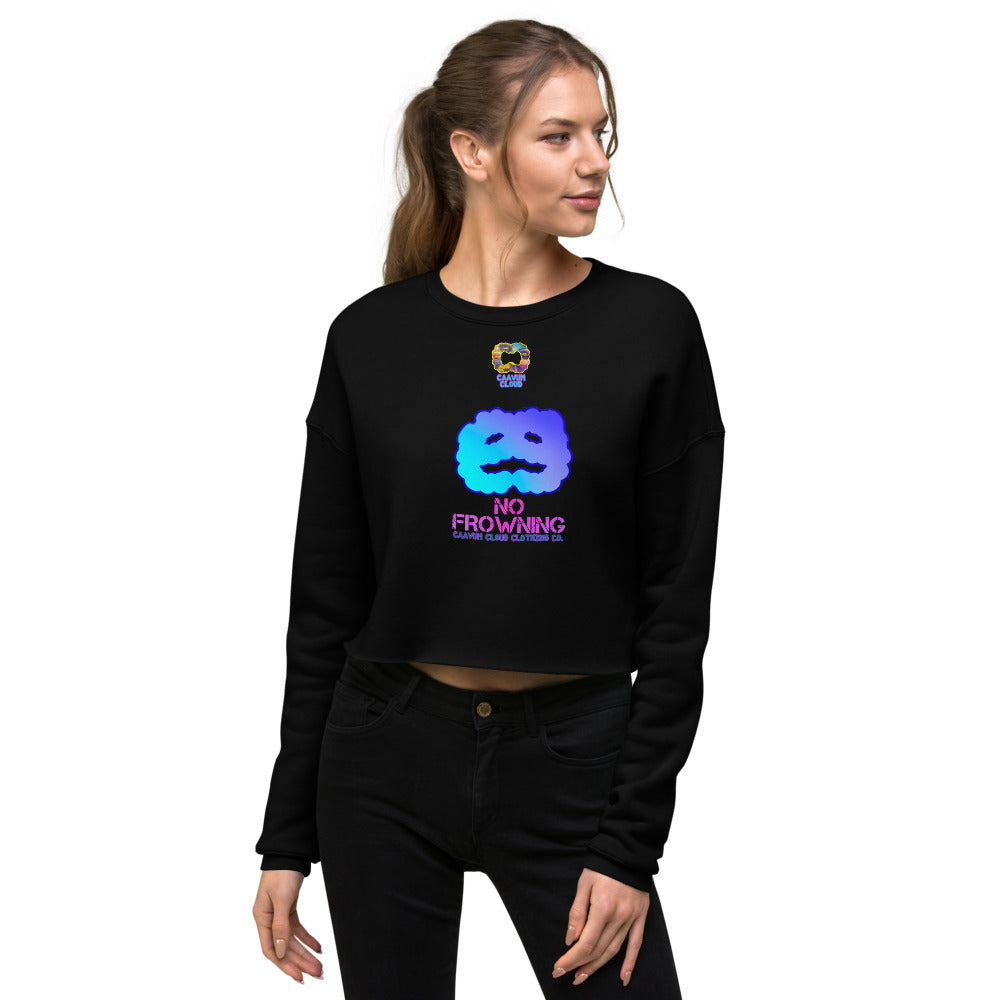 Caavum Cloud No Frowning Crop Sweatshirt