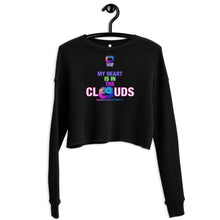 Load image into Gallery viewer, Caavum Cloud My Heart Is In The Clouds Crop Sweatshirt
