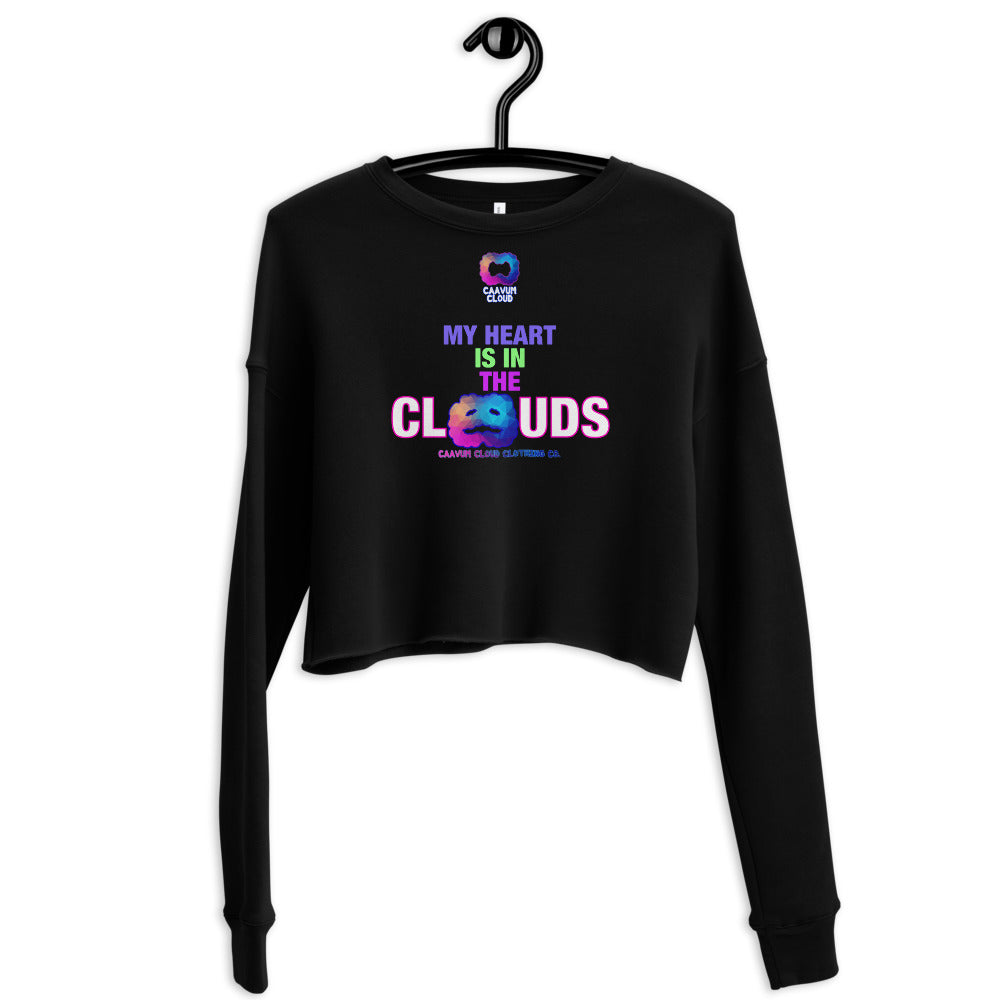 Caavum Cloud My Heart Is In The Clouds Crop Sweatshirt