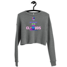 Load image into Gallery viewer, Caavum Cloud My Heart Is In The Clouds Crop Sweatshirt
