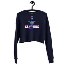 Load image into Gallery viewer, Caavum Cloud My Heart Is In The Clouds Crop Sweatshirt
