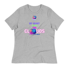 Load image into Gallery viewer, Caavum Cloud My Heart Is In The Clouds Women&#39;s Relaxed T-Shirt
