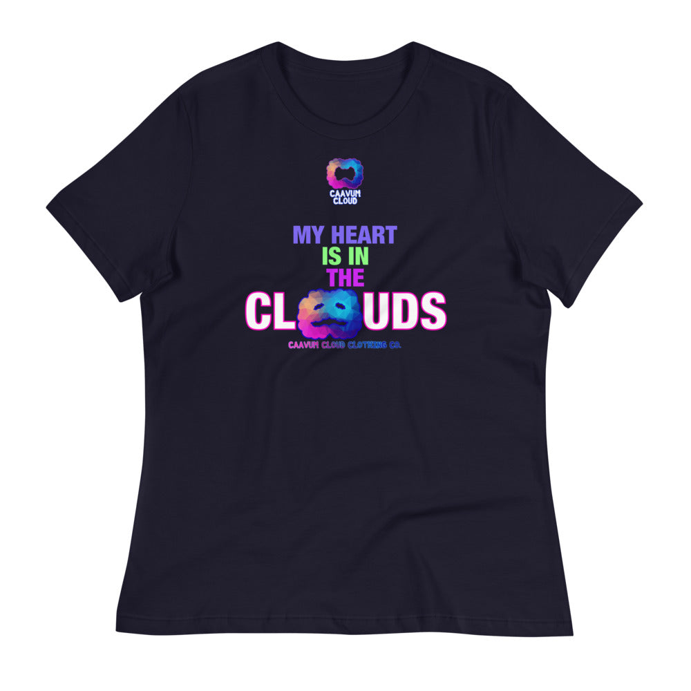 Caavum Cloud My Heart Is In The Clouds Women's Relaxed T-Shirt